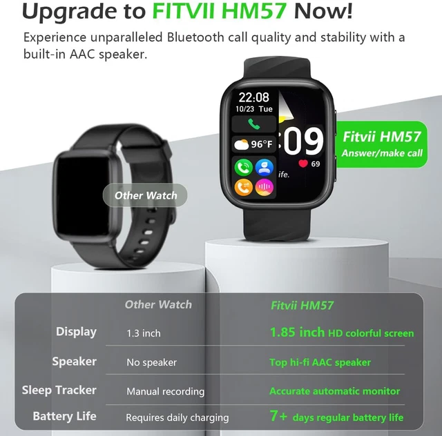 FITVII HEALTH & Fitness Tracker 2024Answer/Make Calls, Smart Watch with