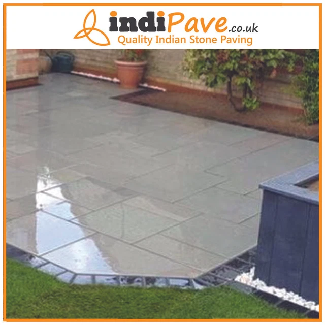 KANDLA GREY SAWN Honed Smooth Indian Sandstone Slabs Patio Pack Premium
