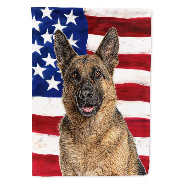 Carolines Treasures Kj1159gf Usa American Flag With German Shepherd Garden Flag