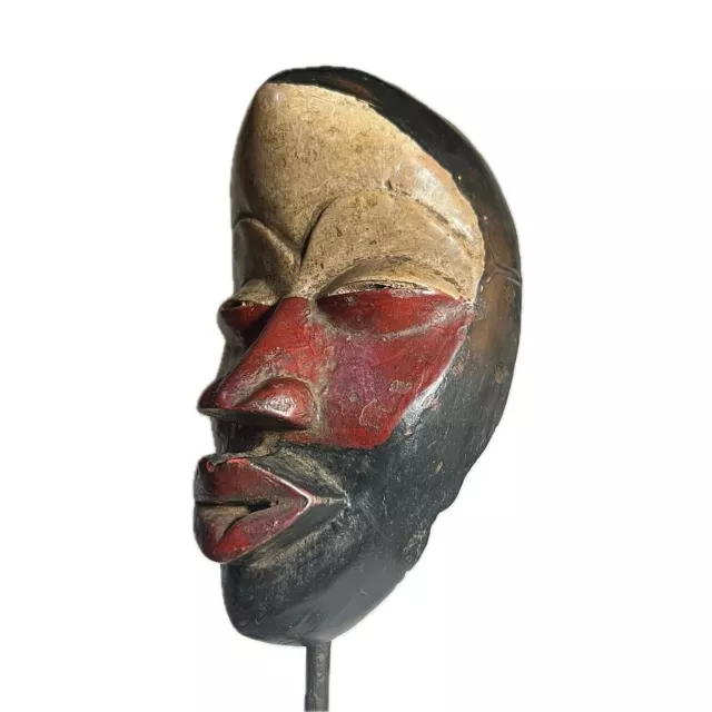 African Dan Mask, African Mask, Tribal Mask Wood Hand Carved Wall Hanging-658