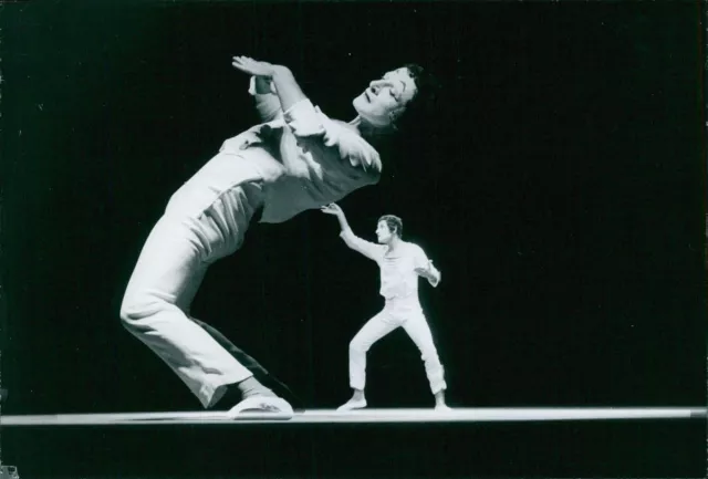 Mime Marceau performs a classic pantomime routi... - Vintage Photograph 4898326