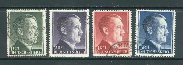 Deutsches Reich Michel-Nr. 799-802A gestempelt