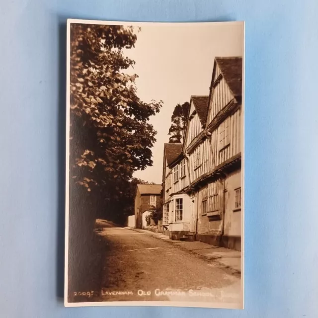 Lavenham Postcard C1920 Real Photo Old Grammar School Suffolk