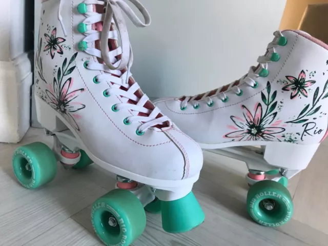 RIO ROLLER QUAD Rainbow Multicolour Skates Blueberry UK Size 2