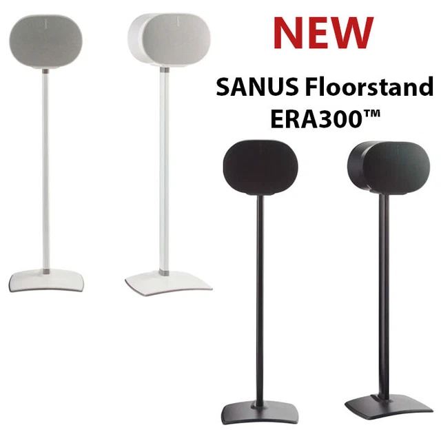 SANUS SPEAKER STAND fixed Floorstand for Sonos Era 300™ White Black