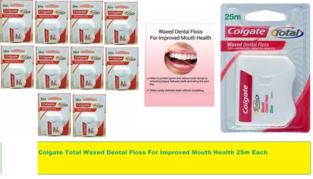 Colgate-Total-Dental-Floss 25m (paquet de 1 à 8) FS