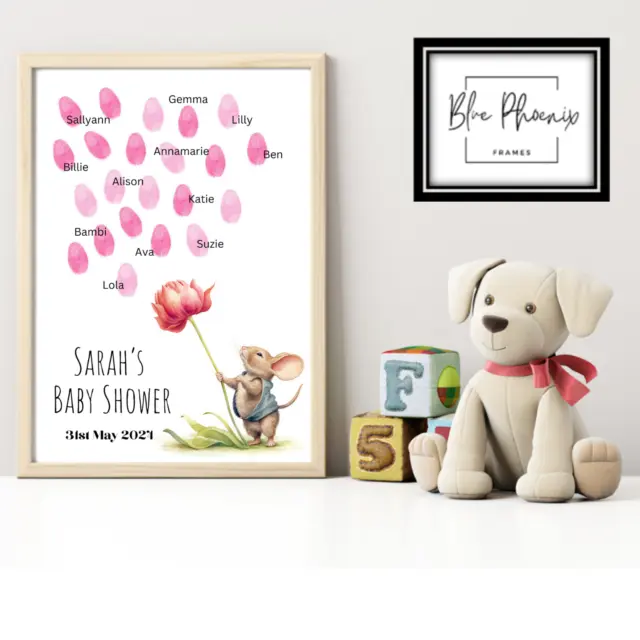 BABY SHOWER - Guest Fingerprint - Keepsake - INK INCLUDED - A4 & A3