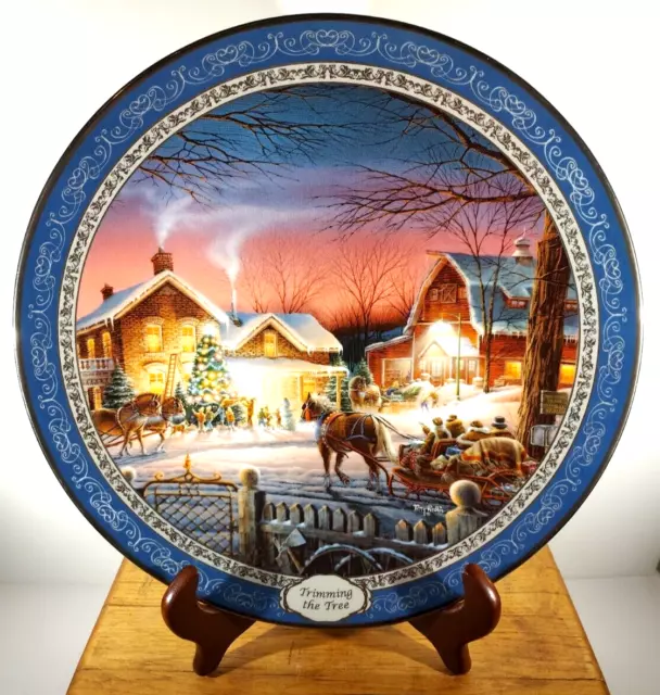 RARE COLLECTABLE TRIMMING The Tree By Terry Redlin Masterpiece Plate 11 ...