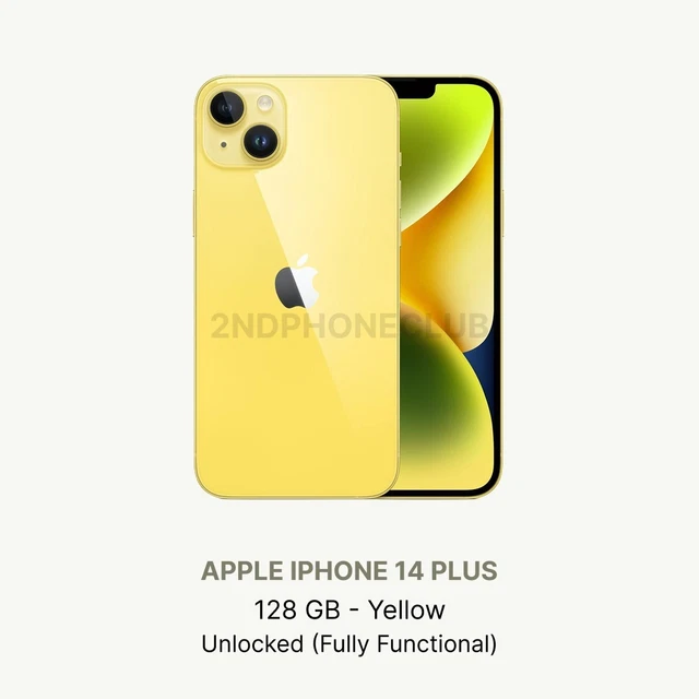 【即日発送】　iPhone14plus イエロー　128GB Apple iPhone 14 Plus - 128 GB - Yellow (Unlocked) - Very Good