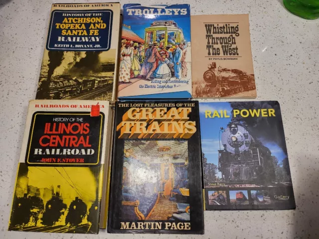 Lot of 6 Vintage Railroad / Train Books