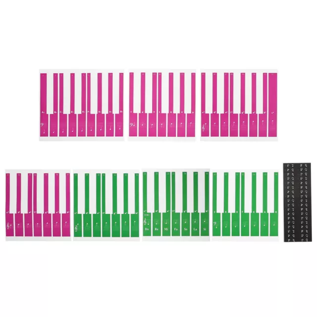 Useful Piano Beginner Decal Introductory Sticker Colored Keyboard Music Label