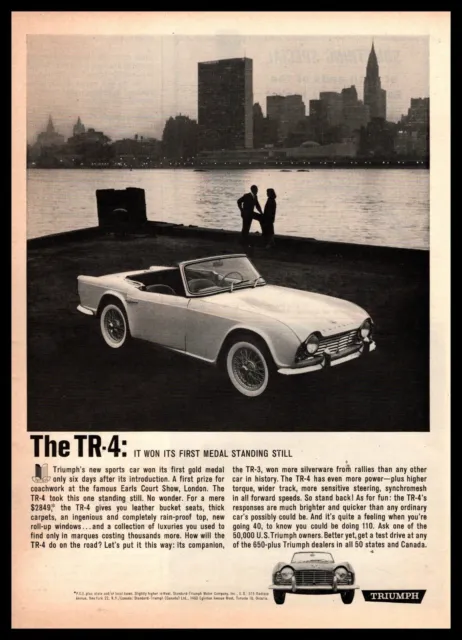 1962 Standard Triumph TR-4 $2849 Grand Prize At Earls Court Show London Print Ad
