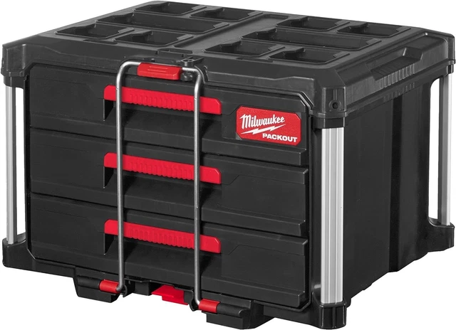 Milwaukee Packout – Contenitore Per Attrezzi A Manico Lungo, Ideale Per Scope E Utensili Ingombranti