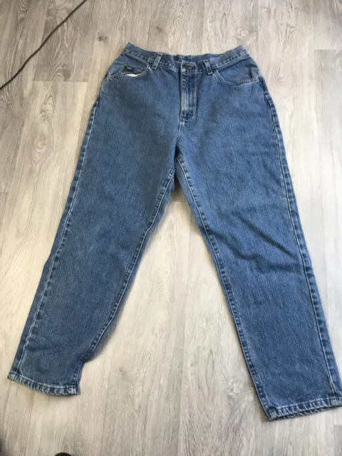 Ladies 90s Vintage Blue Denim High Waist LEE Jeans Size 12P