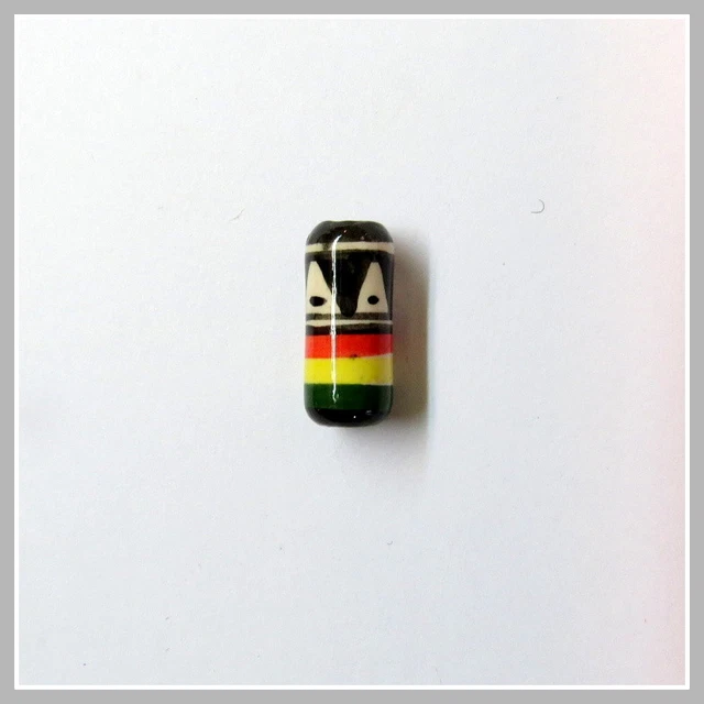 Porzellan Inka Keramikperlen Rasta Zylinder Loch 2mm Bastelschmuck HandarbeitNEU 2
