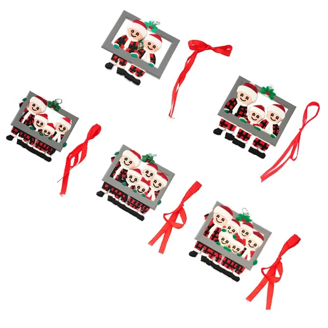 Marco de fotos colgante de árboles de alta calidad Santa Claus Navidad 1 pieza de PVC
