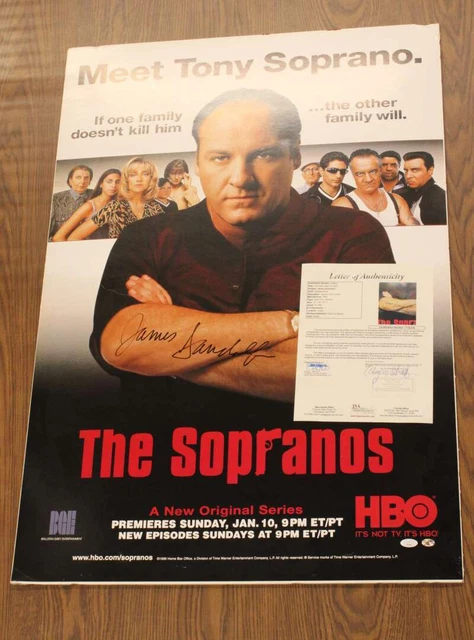 James Galdolfini Signed 1999 27x40 Posterboard Tony Soprano Auto JSA LOA D8678