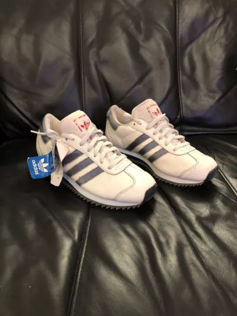 ADIDAS COUNTRY RIPPLE White Leather Trainers Size 7 UK Retro 00 s 70.00 PicClick UK