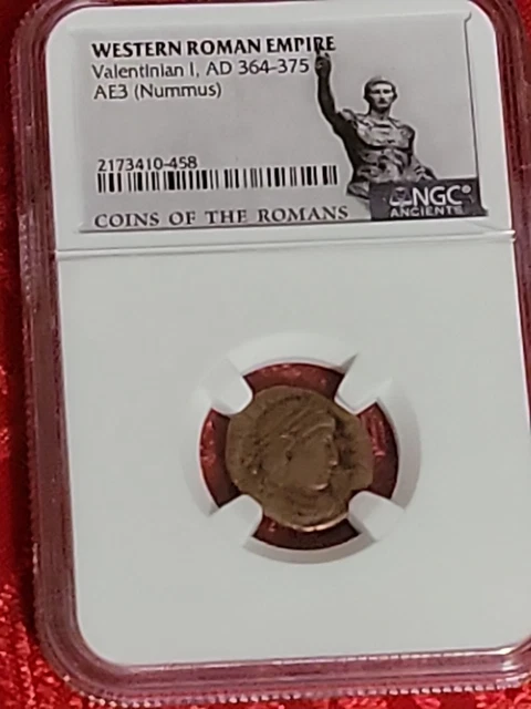 WESTERN ROMAN EMPIRE: Valentinian 1 (364-375AD) AE3 Nummus