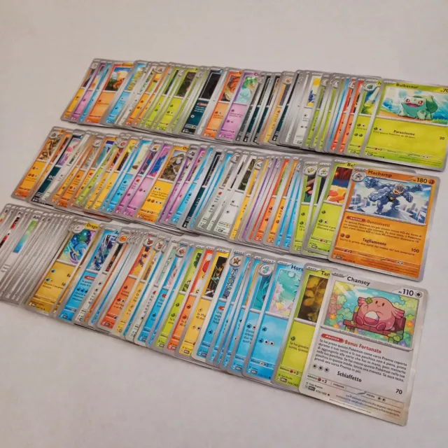 Pokemon 151 Set Completo di Comuni - Non Comuni - Holo | Lotto 153 carte