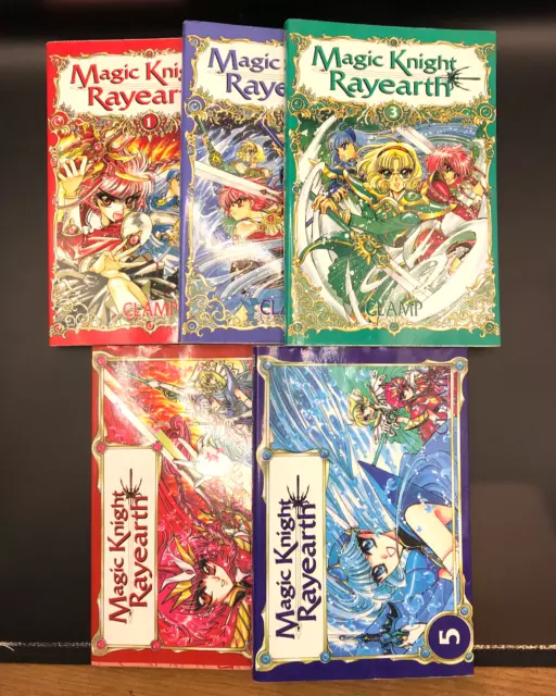 Clamp - Magic Knight Rayearth - Mangas Vf - Tomes 1 A 5 Inclus ( Bon Etat )