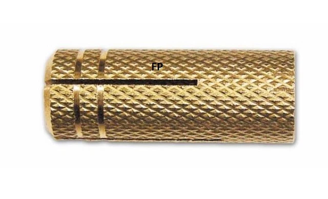 Tassello Ottone Elematic Da 12 Ad Espansione Con Filettatura Interna Pz 10