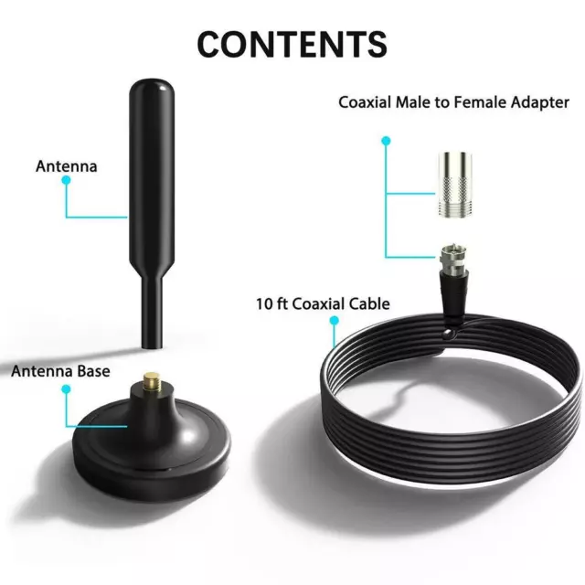 300 Miles Upgraded TV Antenna Digital HD Antenna Indoor HDTV 1080P 4K Long Rang.