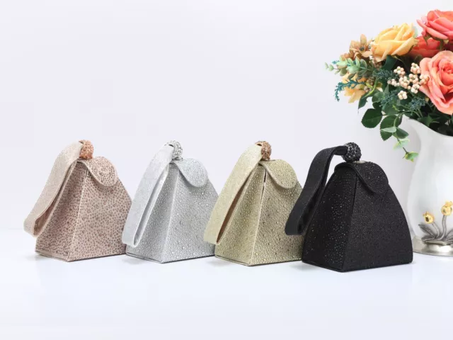 Women's Glitter Pymarid Shaped Clutch Purse Bag/Wedding Evening Party Handbag