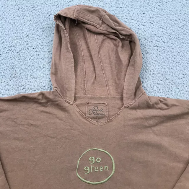 Life is Good Adult XL Brown Solid GOOD KARMA Pullover Hoodie 43537 2