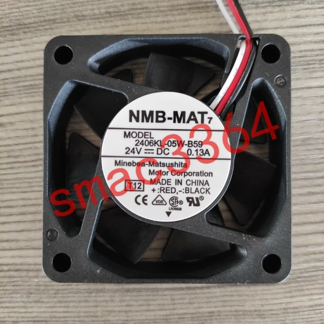 1PC NMB-MAT 2406KL-05W-B59 6015 24V 0.13A 6CM CNC machine cooling Fan