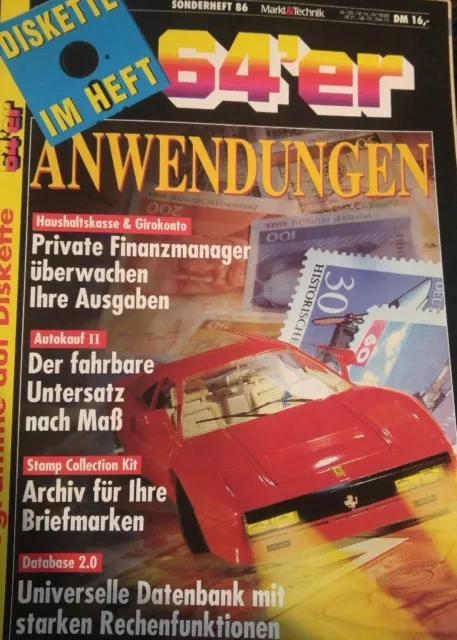 64er Sonderheft 86 "Anwendungen" Magazin (Markt & Technik 1993) NUR HEFT