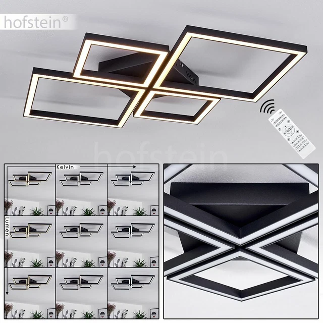 Plafonnier LED Hofstein 2 Lumières Bois - Blanc/Marron/Noir - Moderne