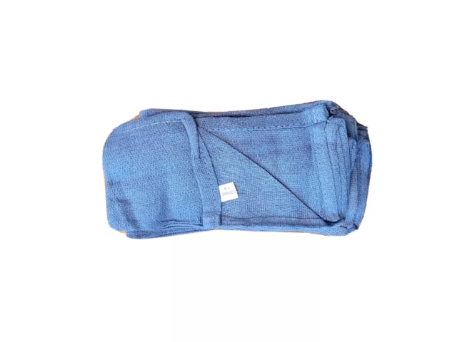 Recycled Surgical Huck Towel Dk Blue/ Cream 22n X 17in *lot Of 5*