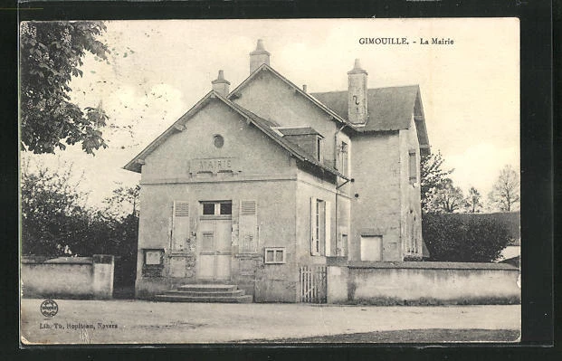 CPA Gimouille, La Mairie 1917