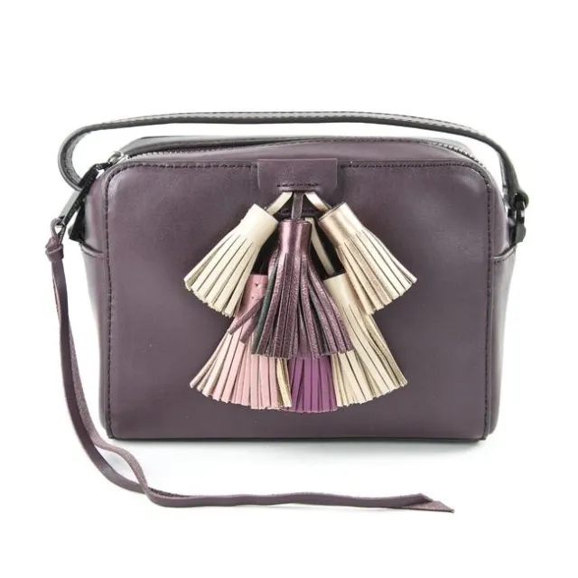 Rebecca Minkoff Sofia Leather Tassel Crossbody Shoulder bag zip top purse $245