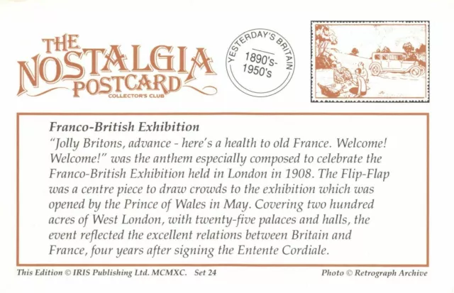 Nostalgia Postcard London 1908 The Flip-Flap Franco-British Exhibition NS24 2