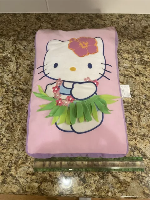 Hello Kitty Soft Plush Pillow Sanrio 10”x 16” Pink/Purple-100% Polyester
