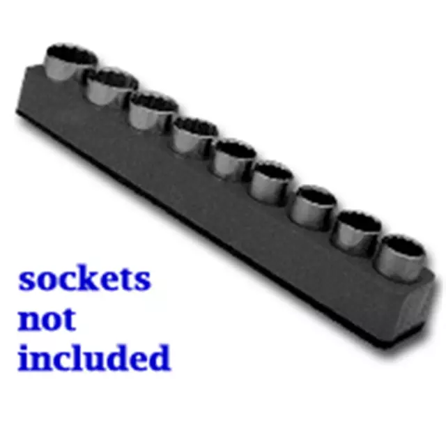 Mechanics Time Saver 1288 1/2" Drive Magnetic Black Socket Holder   10-19mm