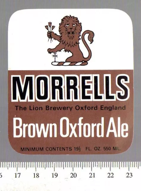 UK Bieretikett - Morrells Brauerei - Oxfordshire - braun Oxford Ale (Version a)