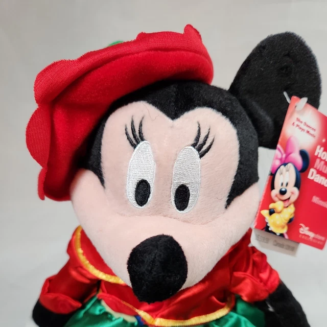 DISNEY CHRISTMAS CAROL Minnie Mouse Store Animated Plush Music Tested