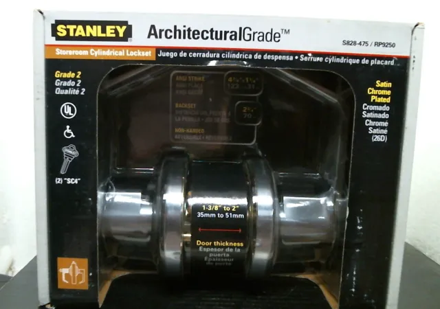 Stanley Architectural Grade 2 Storeroom Cylindrical Lockset RP9250 FREE SHIPPING