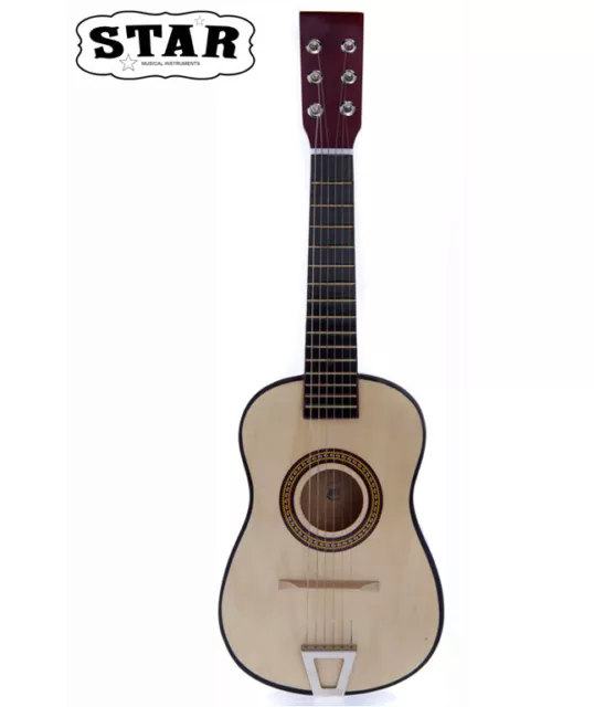 Star Kids Acoustic Toy Guitar 23 Inches Natural Color 2