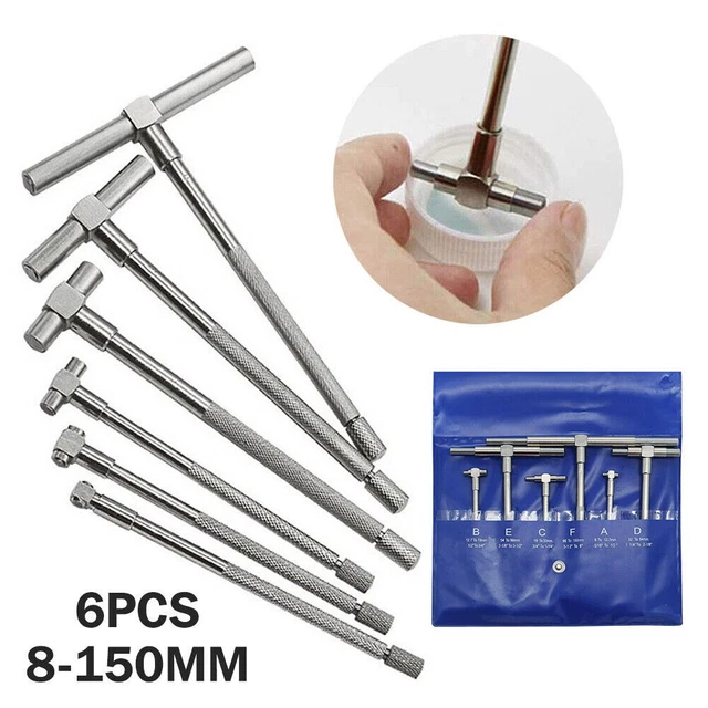 Telescopic Ball Type Gauge, 4Pcs Bore With Diamond Non Slip Handle, Accuracy Locking Device, Accurate Readings, Measurements For 3 13mm, High Quality Material