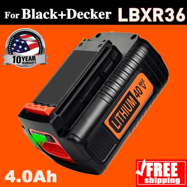 40V 4.0Ah Lithium Battery for Black and Decker LBXR36 40 Volt Max LBX2040  LSW36
