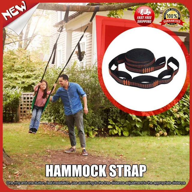 UK 2 Stck. Hängemattenriemen Outdoor Camping Baum hängende Last Lager Seil (orange)