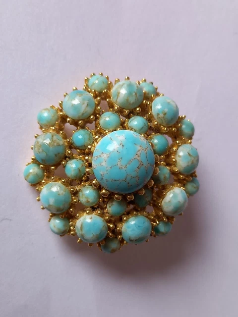 Broche Pin's Géométrique Signée FR. DUBOURG 1990 - Métal Doré - Vintage
