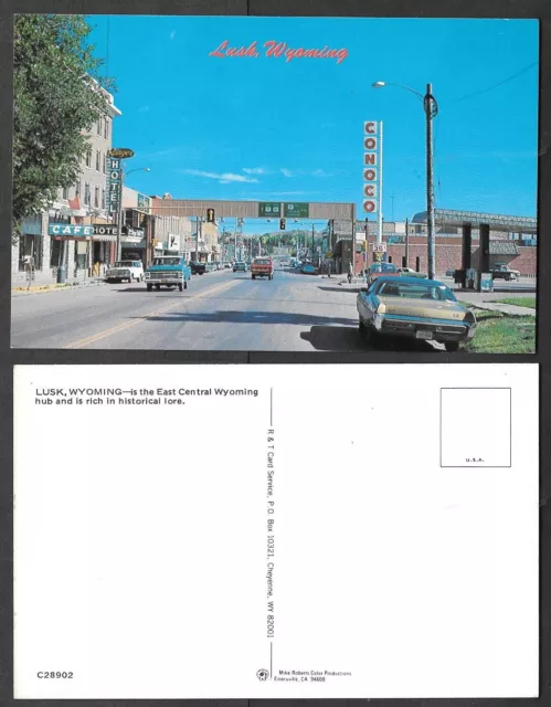Old Wyoming Postcard - Lusk - Street Scene