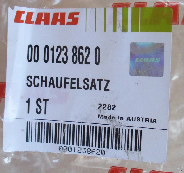 Claas Schaufelsatz für Mähdrescher 00 0123 862 0 / 0001238620