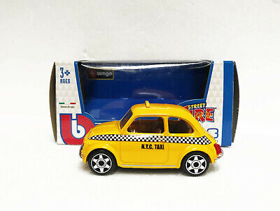 Bburago Burago Colección Calle Fire Abarth 500-TETTOA Scacchiera-Scala 1:43 Die-Cast 