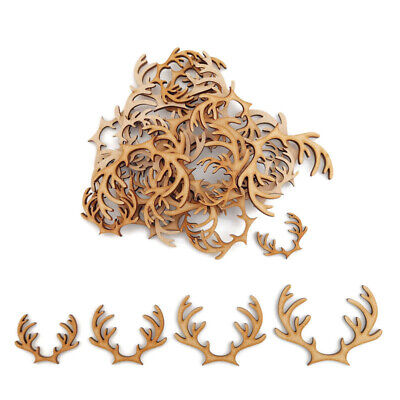 Renna Corna di Natale in legno MDF Craft forme VUOTO DECORAZIONE ABBELLIMENTO 